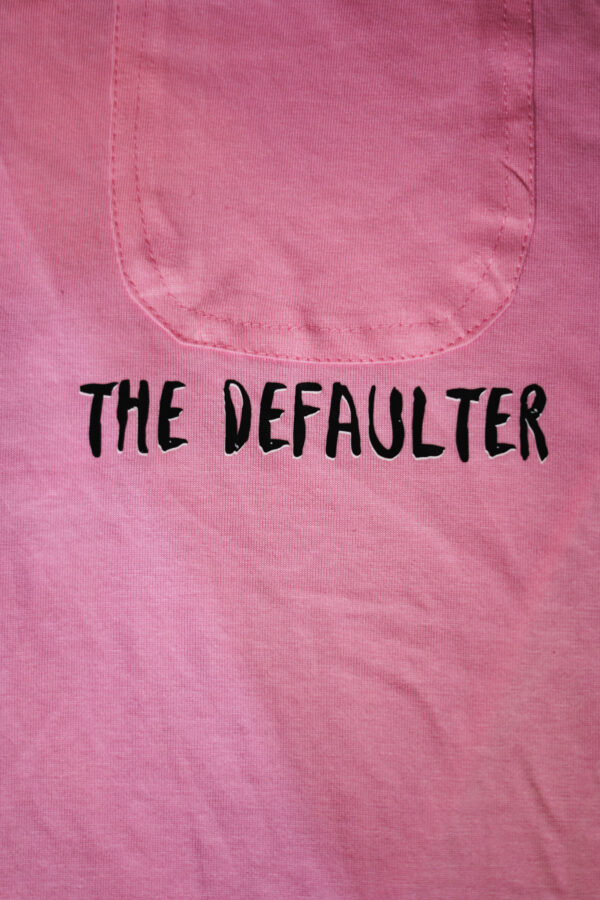 Pink Defaulter Printed T-Shirt with White Collar - Image 4