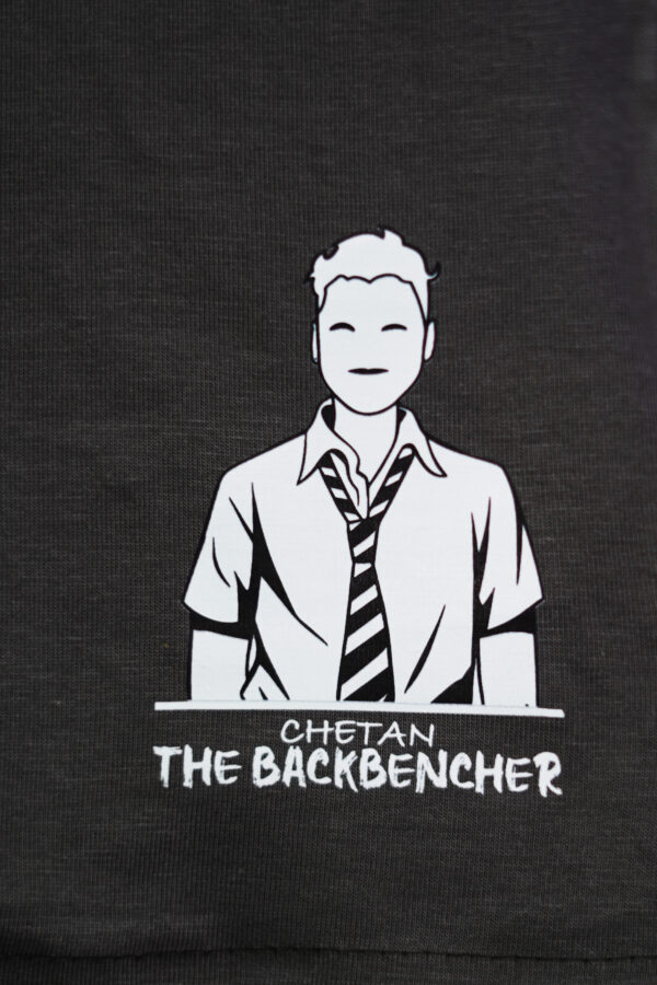 Grey Oversized "Defaulter" T-Shirt with White Collar – Minimal Tone, Maximum Impact - Image 5